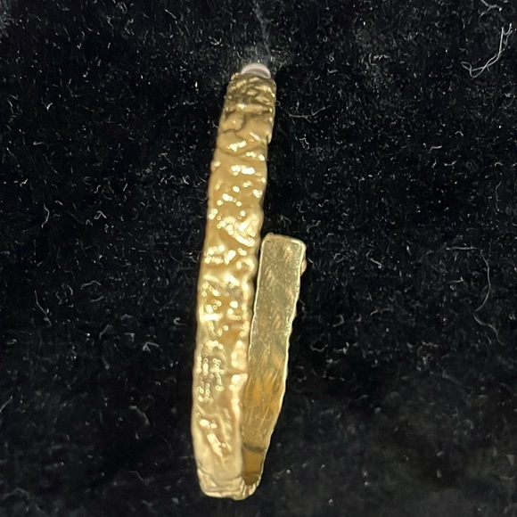 Gold Plated Hammered Look Hoops - Picture 5 of 6